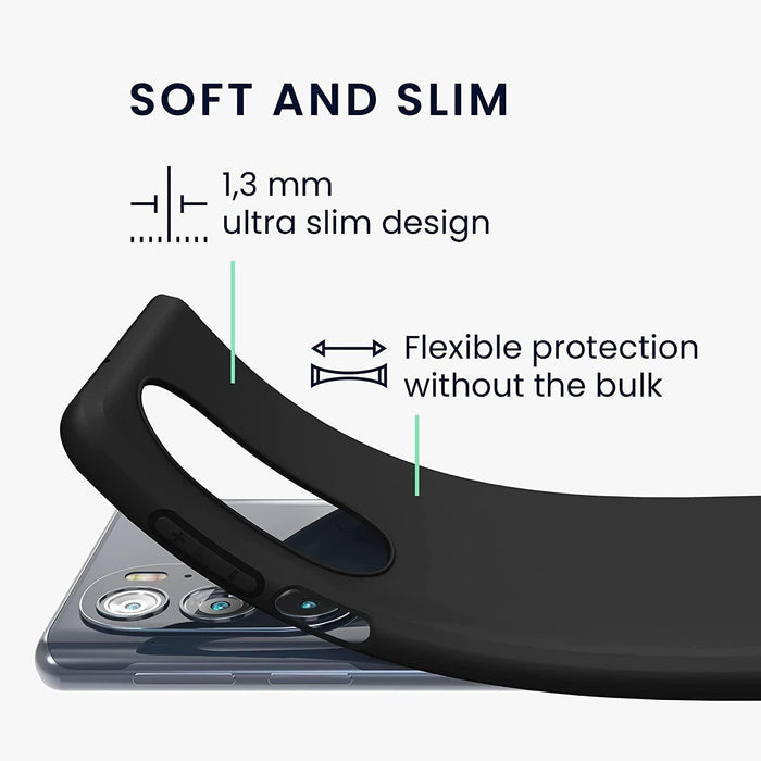 For Moto Edge 30 Black Gel Case Tough Shockproof Phone Case Gel Cover Skin