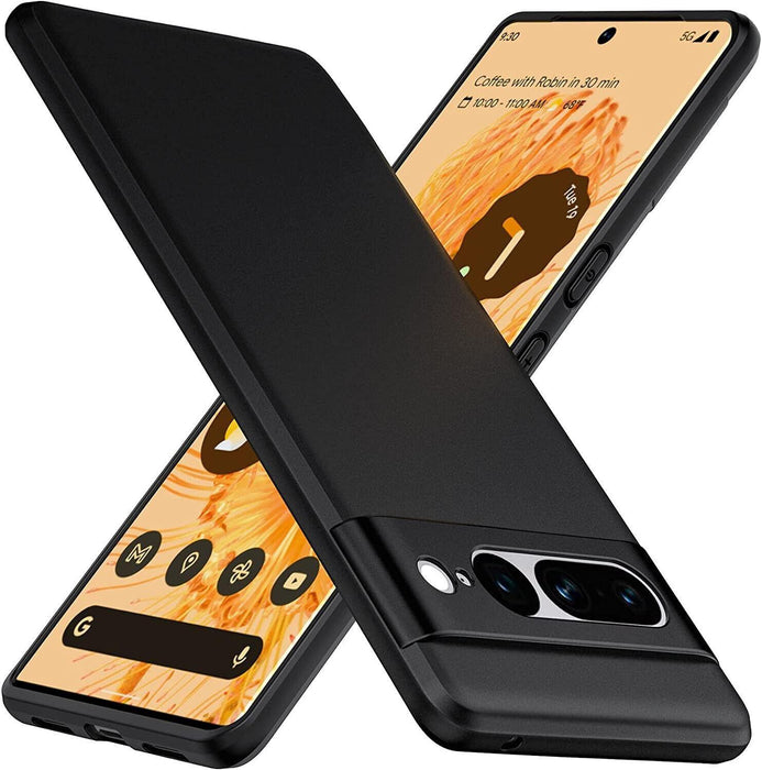 Black Gel Case Tough Shockproof Phone Case Gel Cover Skin for Google Pixel 7 Pro
