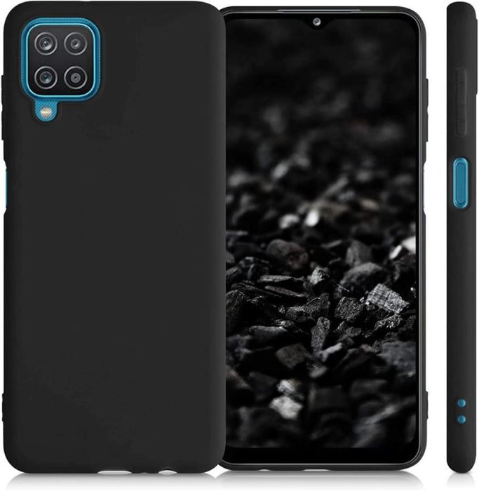 Black Gel Case Tough Shockproof Phone Case Gel Cover Skin for Samsung Galaxy A12