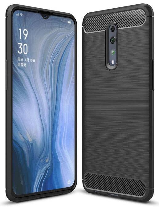 Carbon fibre / Brushed Metal de Design Case Gel Skin Brushed Metal Effect For Oppo A52 / A72 2020