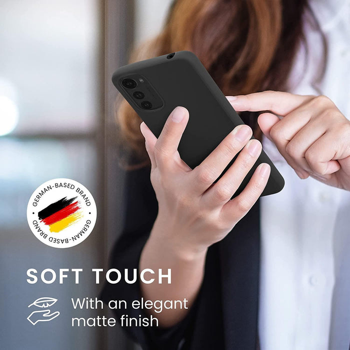Black Gel Case Tough Shockproof Phone Case Gel Cover Skin for Moto E32 / G22
