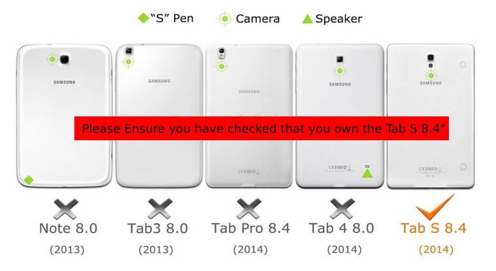 Samsung Galaxy Tab S 8.4" (T700) 360° Rotating Folio Case