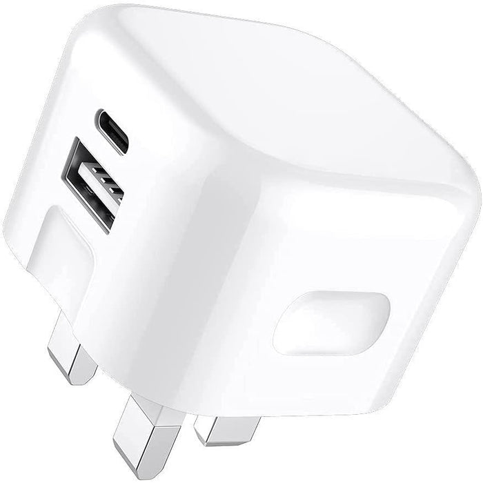USB-C Fast Charging PD Mains Charger Plug 20W For iPhone Samsung Huawei Nokia Motorola Nintendo Universal Compatible