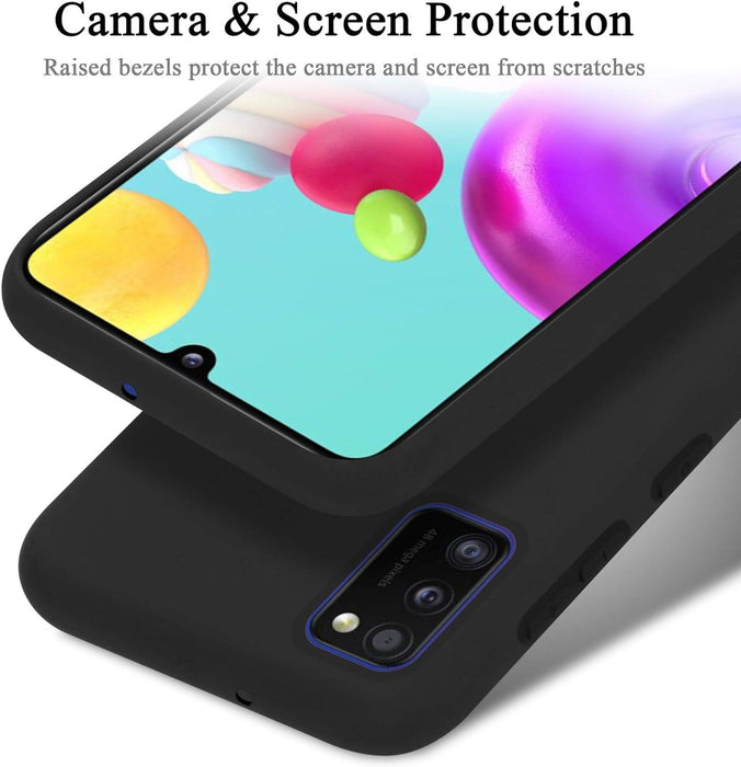 Black Gel Case Tough Shockproof Phone Case Gel Cover Skin for Samsung Galaxy A41