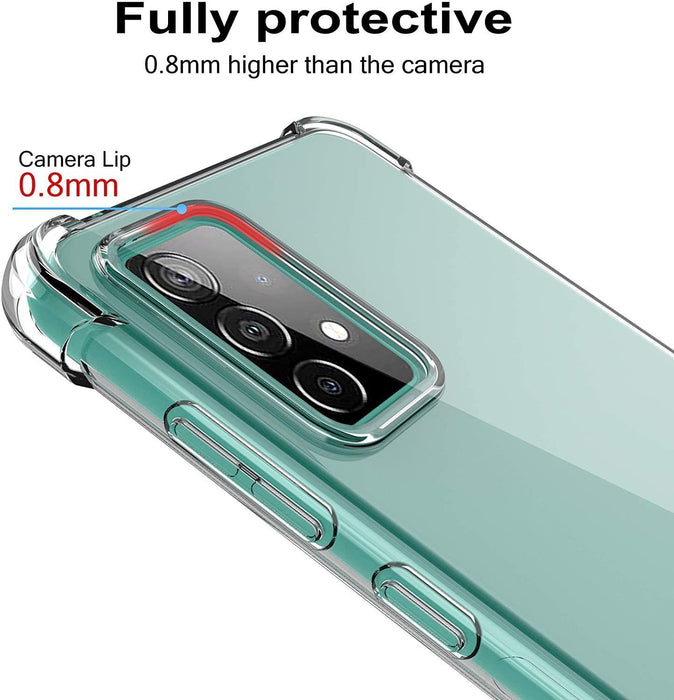 Samsung Galaxy A52 Hybrid Gel Four Corner Cushion Case [CLEAR]