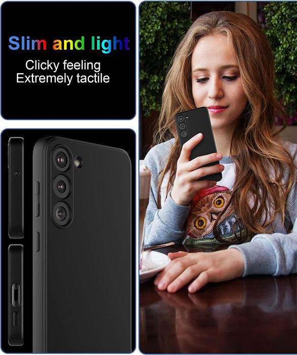 Black Gel Case Tough Shockproof Phone Case Gel Cover Skin for Samsung Galaxy S23+