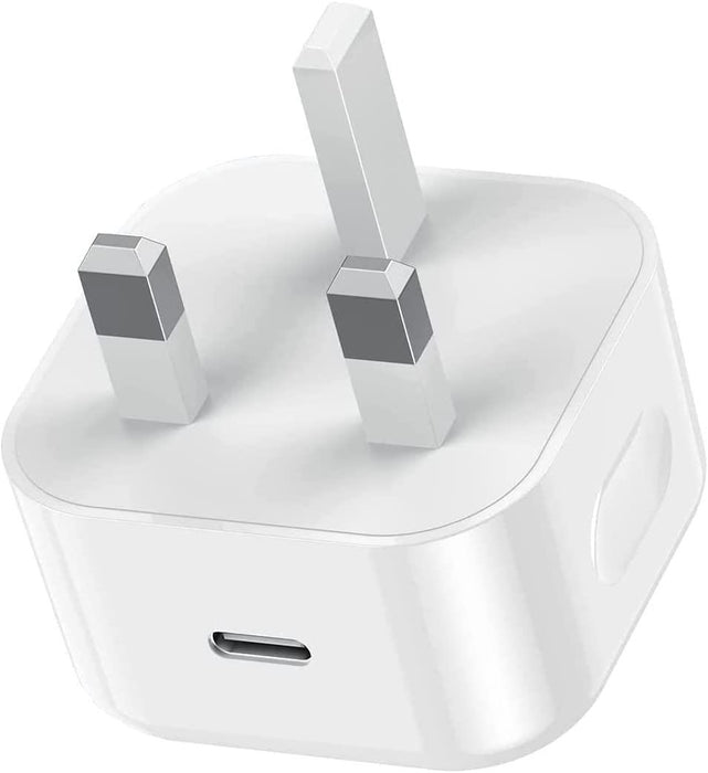 USB-C Fast Charging PD Mains Charger Plug 20W For iPhone Samsung Huawei Nokia Motorola Nintendo Universal Compatible