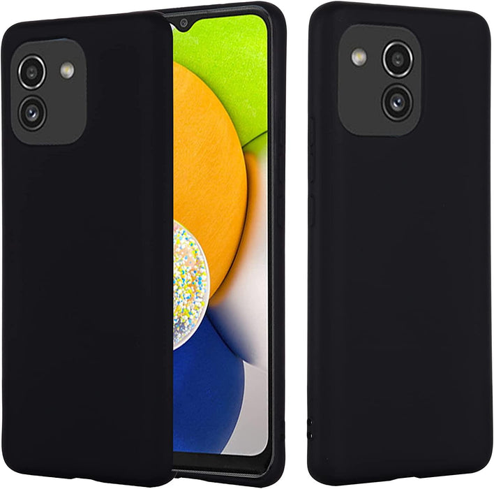 Black Gel Case Tough Shockproof Phone Case Gel Cover Skin for Samsung Galaxy A03