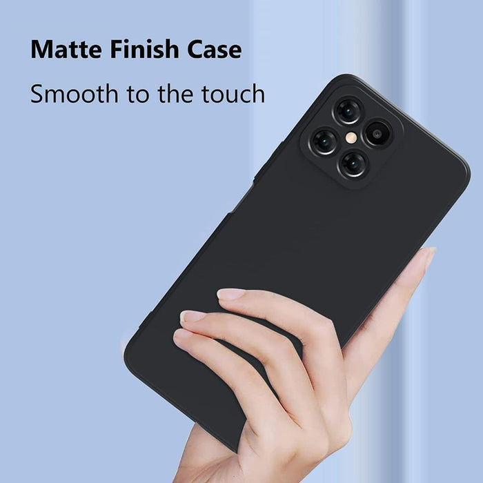 Black Gel Case Tough Shockproof Phone Case Gel Cover Skin for Honor 70 Lite