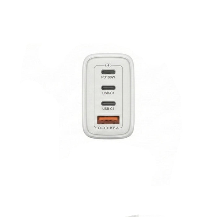 120W GaN Universal Travel Charger 4-Port USB-C PD QC 3.0 Adapter Plug