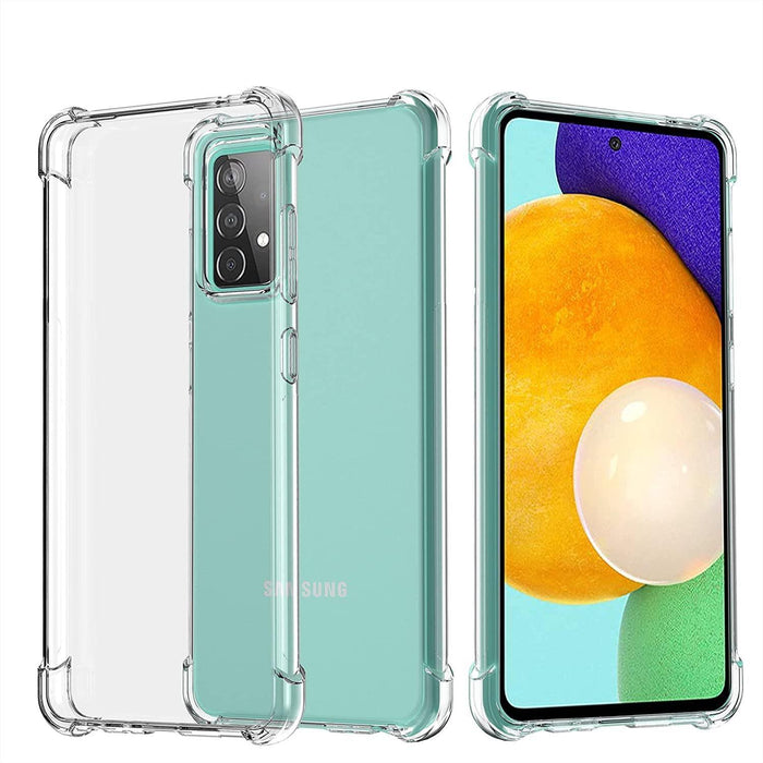 Samsung Galaxy A52 Hybrid Gel Four Corner Cushion Case [CLEAR]