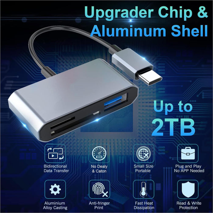 USB adapter with upgrade chip and aluminum shell on a blue circuit board background