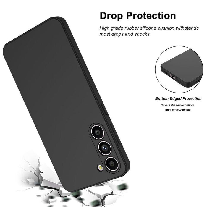 Black Gel Case Tough Shockproof Phone Case Gel Cover Skin for Samsung Galaxy S23 FE