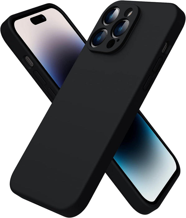 Black Gel Case Tough Shockproof Phone Case Gel Cover Skin for iPhone 14 Pro