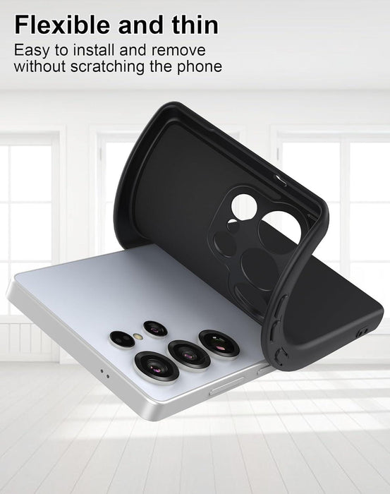 Samsung Galaxy S25 Edge Shockproof Case Tough Black Gel Protective Cover