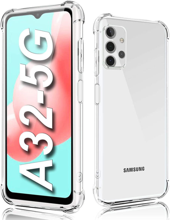 Samsung Galaxy A32 5G Hybrid Gel Four Corner Cushion Case [CLEAR]