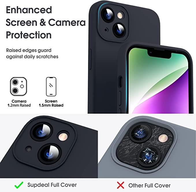 Black Gel Case Tough Shockproof Phone Case Gel Cover Skin for Apple iPhone 14
