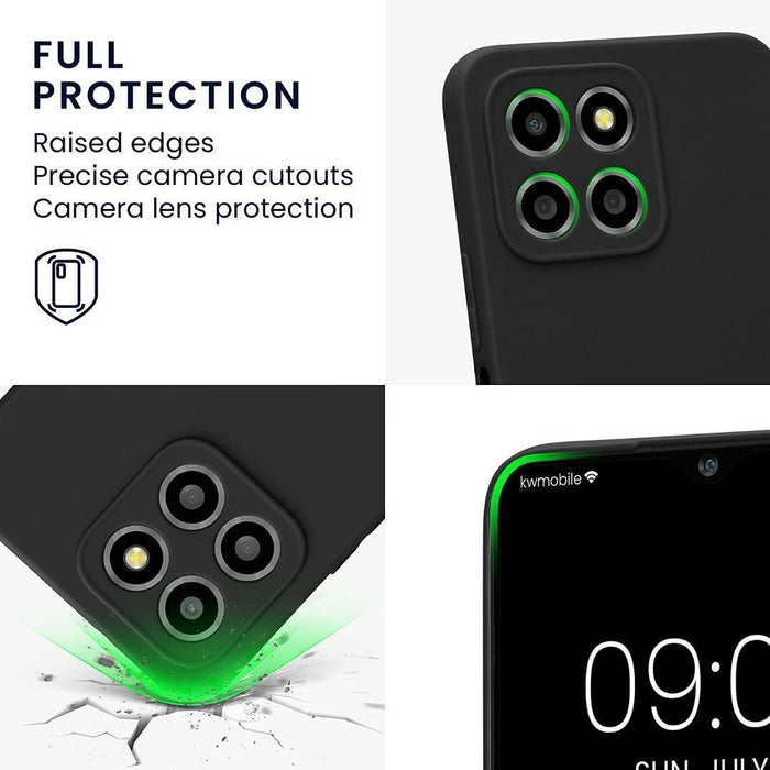 Black Gel Case Tough Shockproof Phone Case Gel Cover Skin for Honor 70 Lite