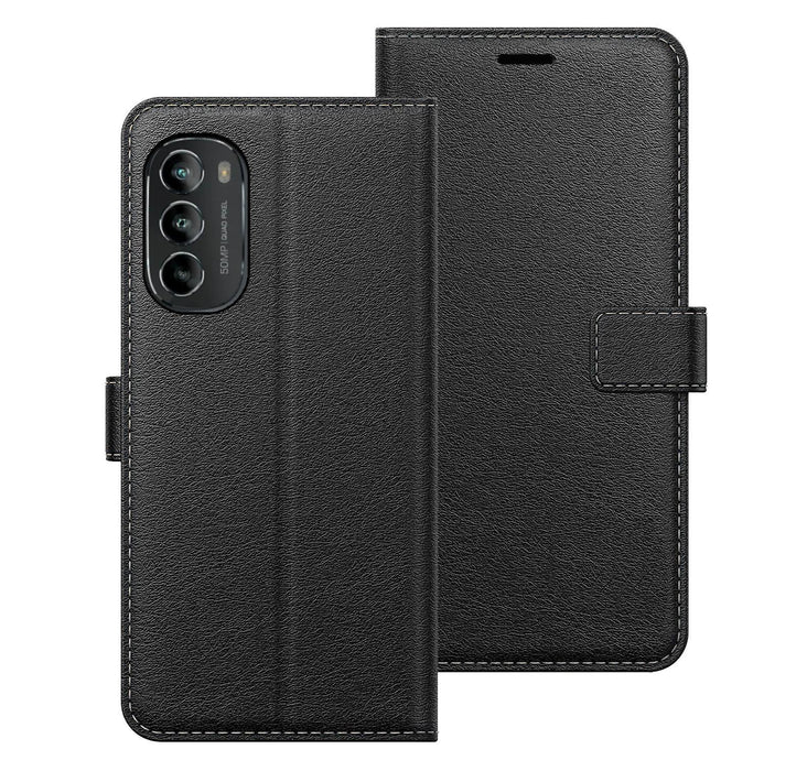 Motorola Moto G82|G52 Case Cover Flip Folio Leather Wallet Credit Card Slot