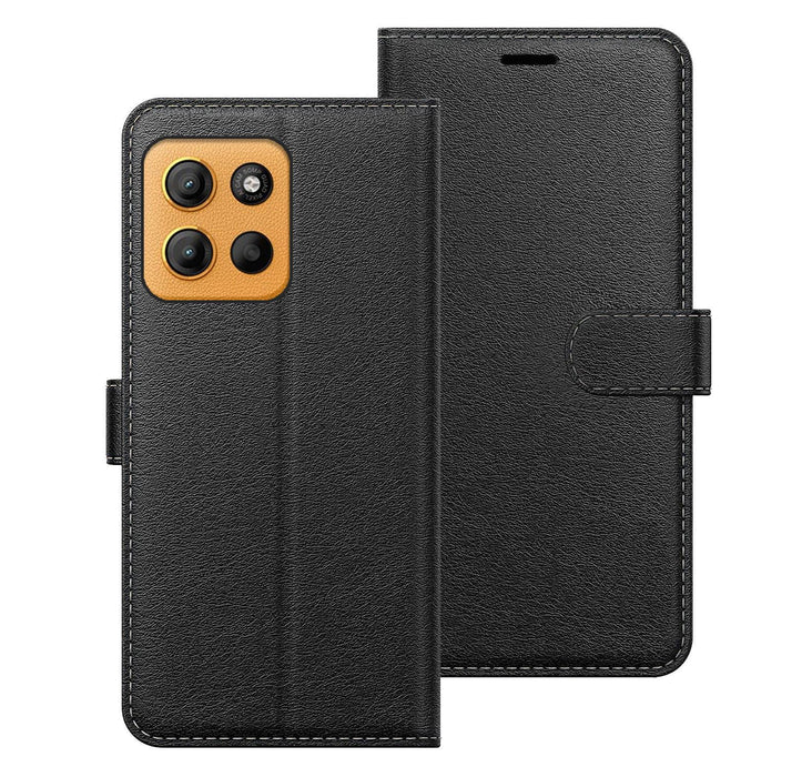 Motorola Moto G15 Case Cover Flip Folio Leather Wallet Credit Card Slot