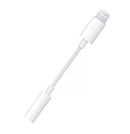 White lightning cable on a white background