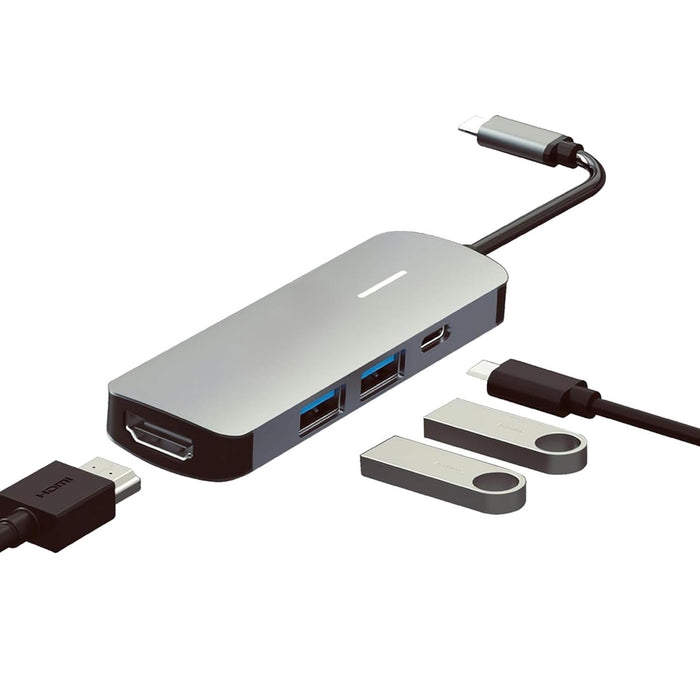 USB-C Multiport Hub 4 in 1 HDMI USB Adapter With 100W PD Charging