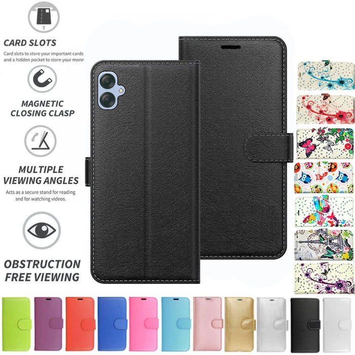 Samsung Galaxy A06 Case Cover Flip Folio Leather Wallet Credit Card Slot