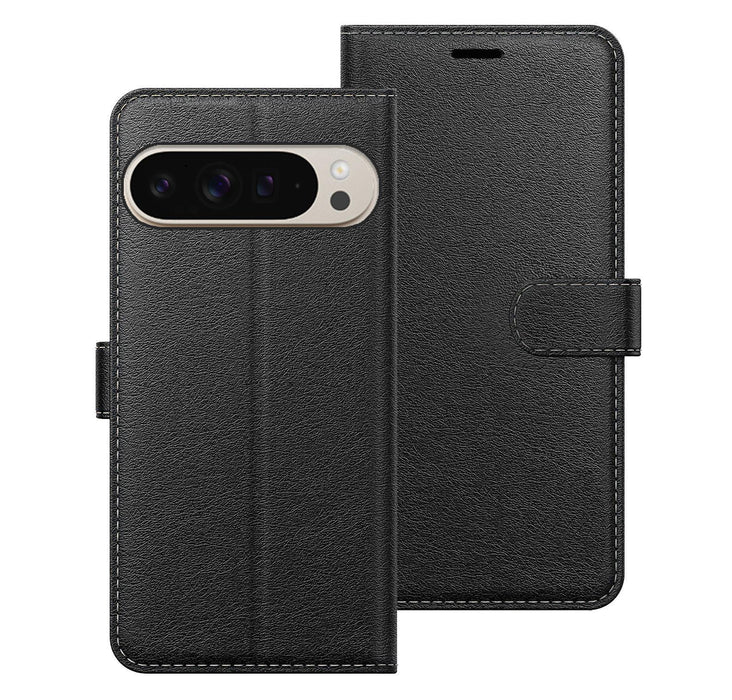 Google Pixel 9 Pro Case Cover Flip Folio Leather Wallet Credit Card Slot