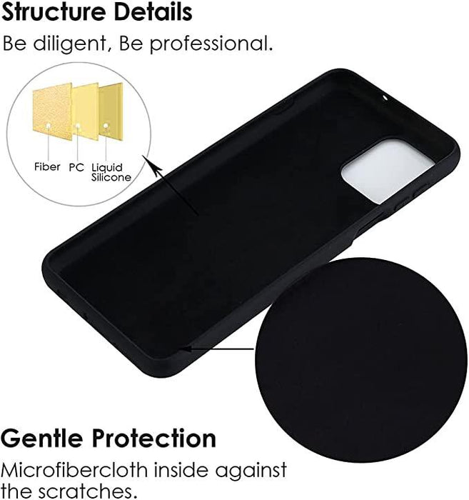 Black Gel Case Tough Shockproof Phone Case Gel Cover Skin for Xiaomi Redmi Note 12 Pro