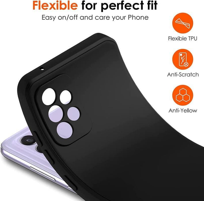 Black Gel Case Tough Shockproof Phone Case Gel Cover Skin for Honor X7a