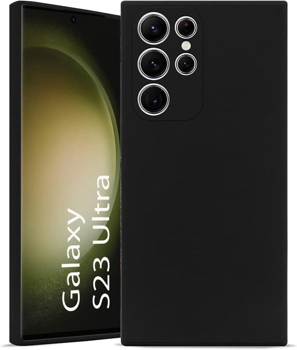 Black Gel Case Tough Shockproof Phone Case Gel Cover Skin for Samsung Galaxy S23 ULTRA