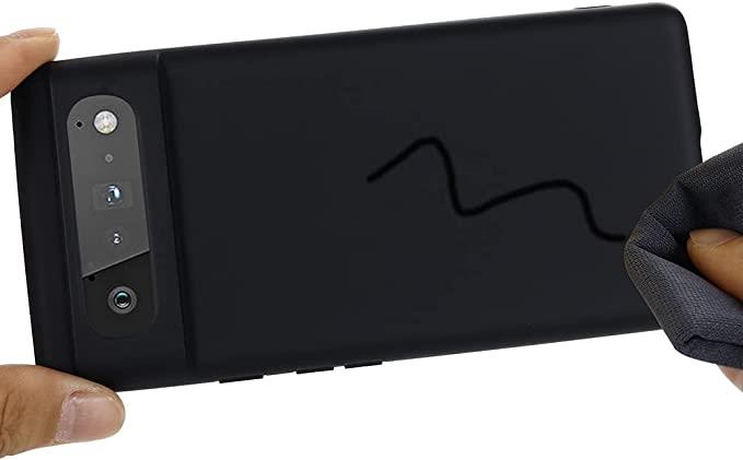 Black Gel Case Tough Shockproof Phone Case Gel Cover Skin for Google Pixel 6
