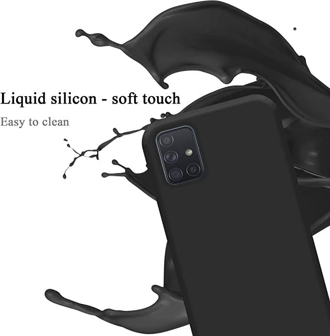 Black Gel Case Tough Shockproof Phone Case Gel Cover for Samsung Galaxy A71 4G