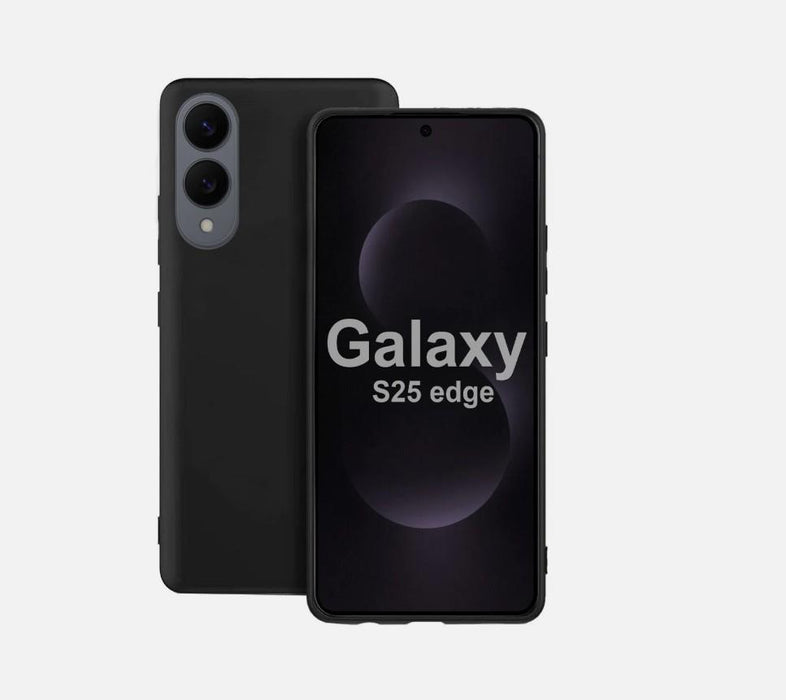 Samsung Galaxy S25 Edge Shockproof Case Tough Black Gel Protective Cover