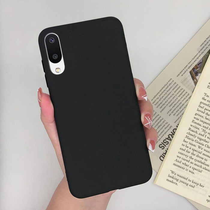 Black Gel Case Tough Shockproof Phone Case Gel Cover Skin for Samsung Galaxy A02