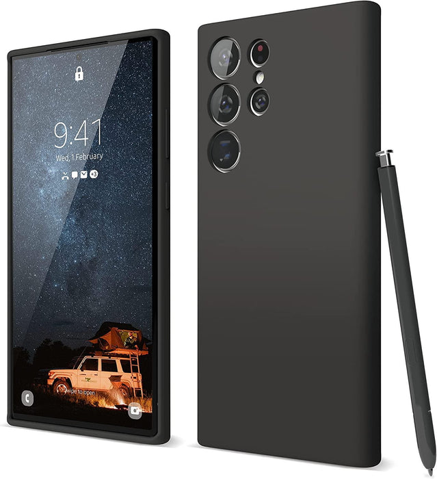 Black Gel Case Tough Shockproof Phone Case Gel Cover Skin for Samsung Galaxy S23 ULTRA