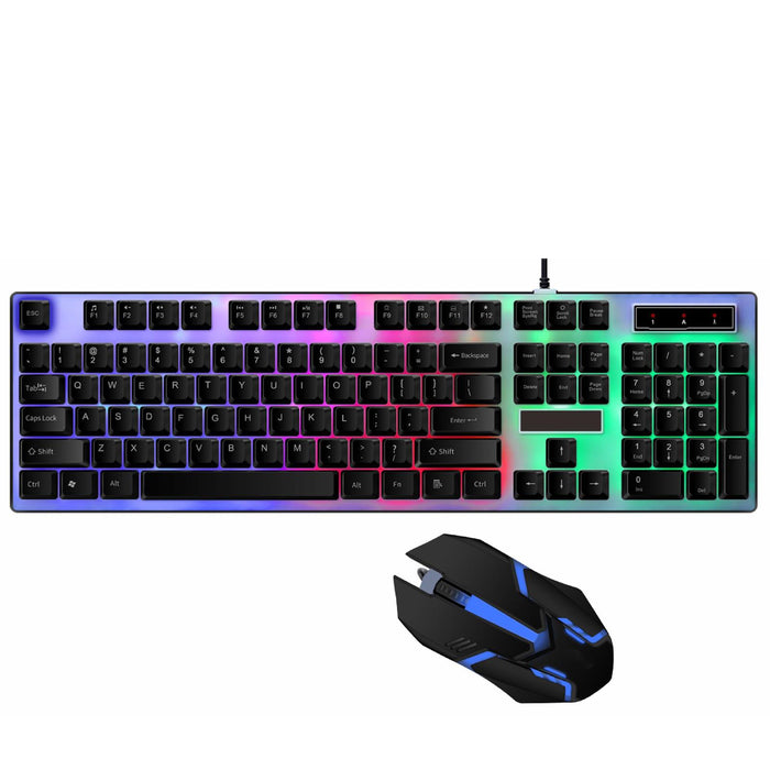 RGB Gaming USB Wired Mouse and Keyboard Silent Mouse With 6 Button Compatible MacBook Windows