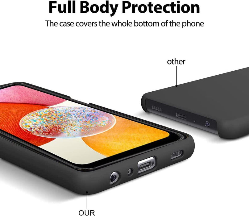 Black Gel Case Tough Shockproof Phone Case Gel Cover Skin for Samsung Galaxy A14 4G/5G