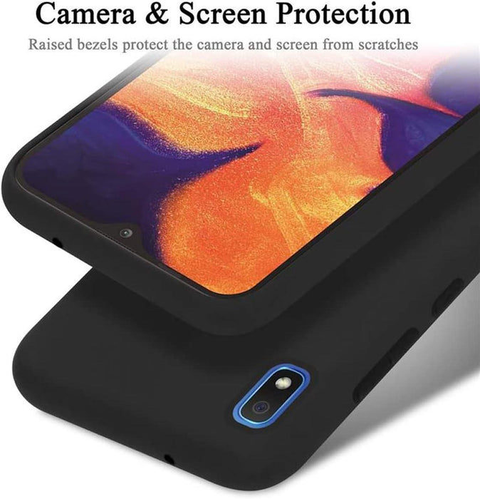 Black Gel Case Tough Shockproof Phone Case Gel Cover Skin for Samsung Galaxy A10