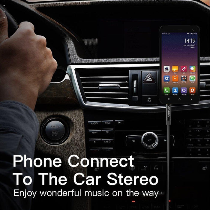 Aux Cable USB-C to 3.5mm Car Audio 1M braided Black