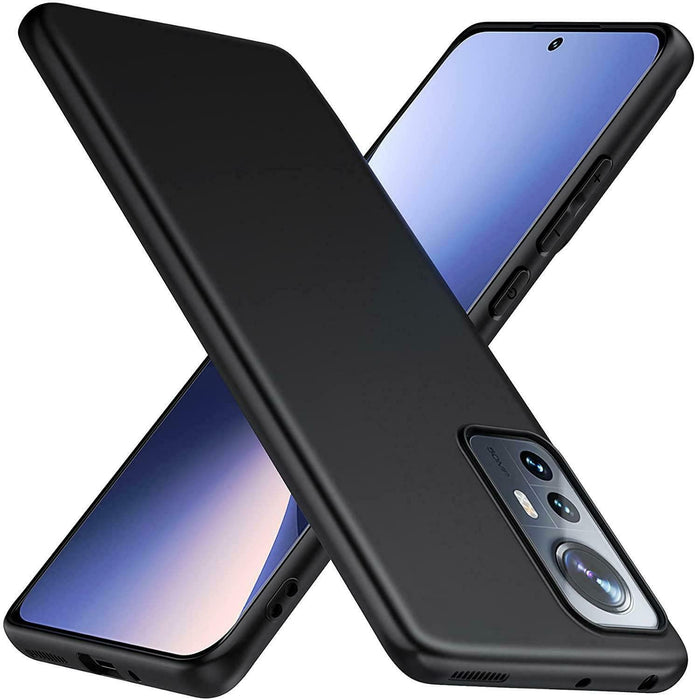 Black Gel Case Tough Shockproof Phone Case Gel Cover Skin for Xiaomi 12 PRO