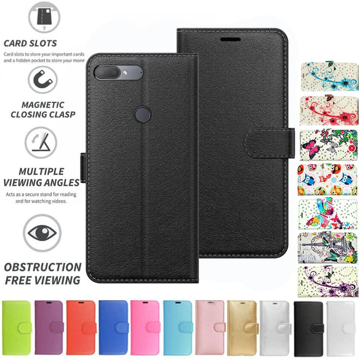 HTC Desire 12+ Flip Folio Book Wallet Case