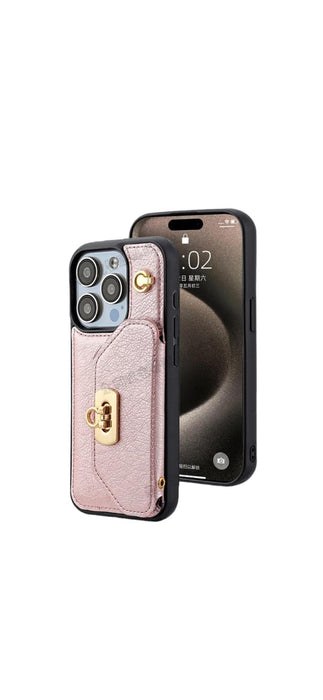 Apple iPhone 15 Case Leather Cover with Ring Business Shockproof