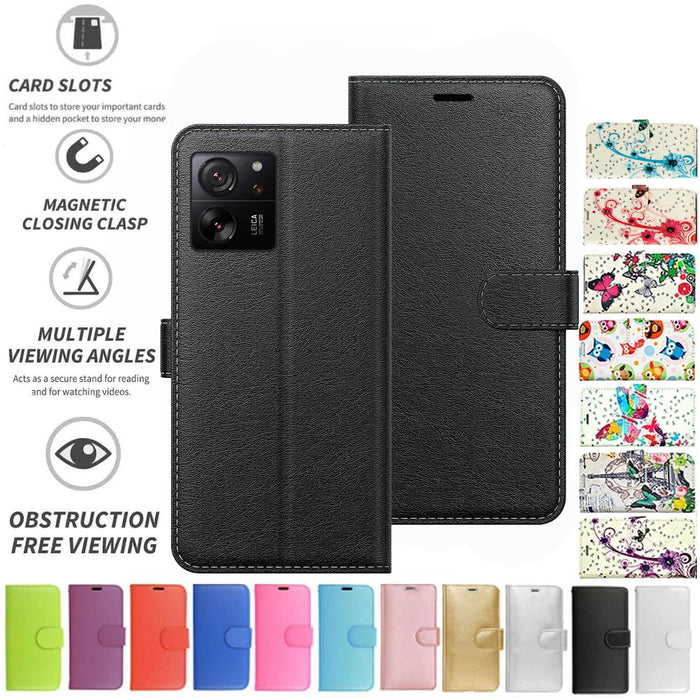Xiaomi MI 13T / 13T Pro Case Cover Flip Folio Leather Wallet Credit Card Slot