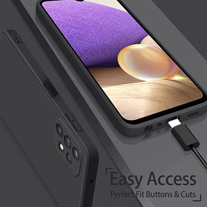 Black Gel Case Tough Shockproof Phone Case Gel Cover for Samsung Galaxy A32 5G