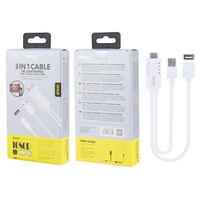 Universal HDTV Adapter: USB Female to HDMI Mirroring Cable