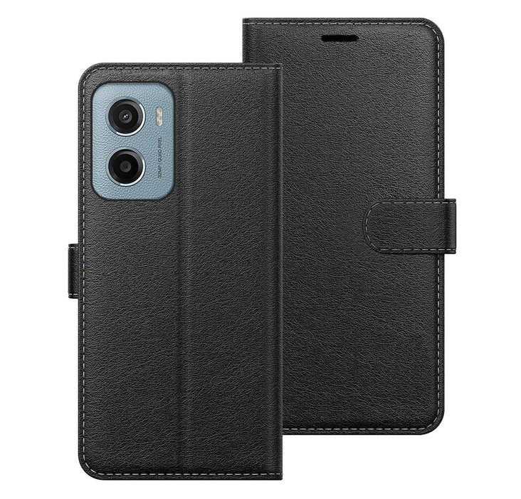 Motorola Moto E15/G05 Case Cover Flip Folio Leather Wallet Credit Card Slot