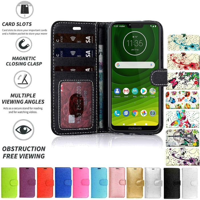 Motorola One Vision Flip Folio Book Wallet Case
