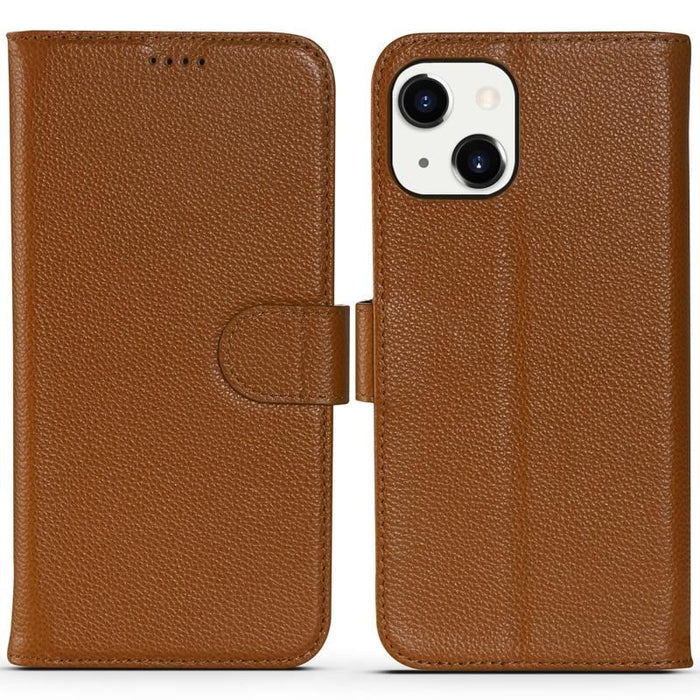 Real Genuine Leather Case Cover Flip Wallet Folio Slim For Apple iPhone 14 Plus