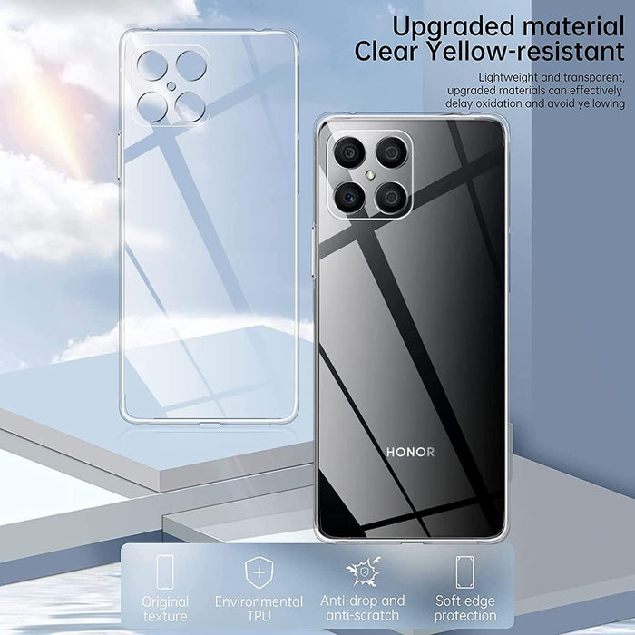 Huawei Honor X8 Silicone Gel Ultra Slim Case Clear